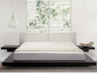Спальня в японском стиле требует приобретения кровати определенного дизайна. Источник http://decorpic.ru